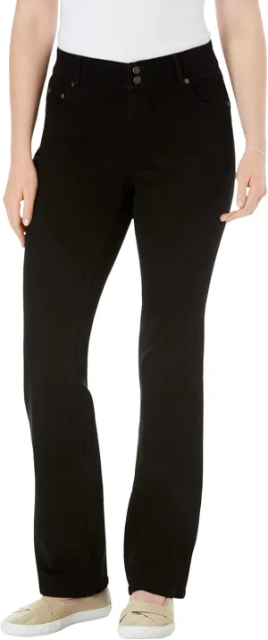 Woman Within Plus Size Secret Solutions; Tummy Smoothing Bootcut Denim Jean