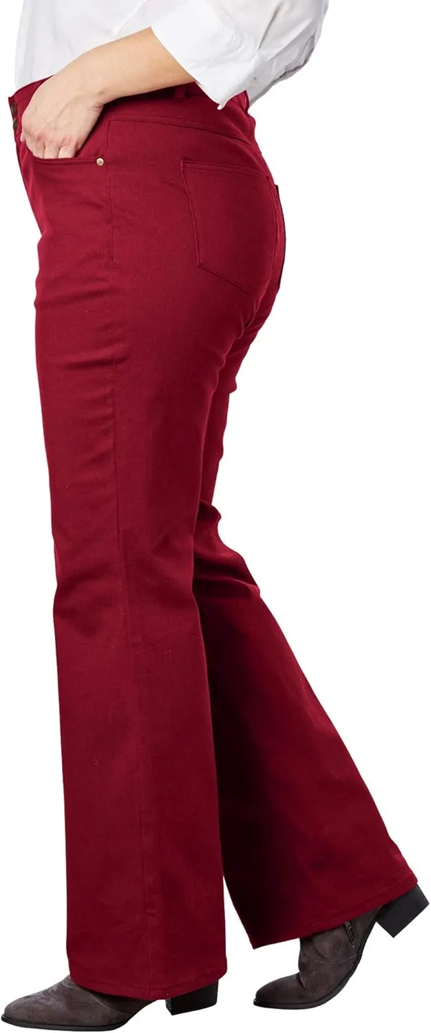 Woman Within Plus Size Secret Solutions; Tummy Smoothing Bootcut Denim Jean