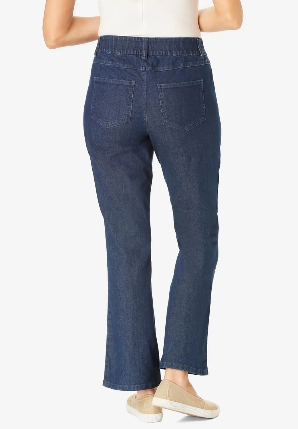 Woman Within Plus Size Secret Solutions; Tummy Smoothing Bootcut Denim Jean