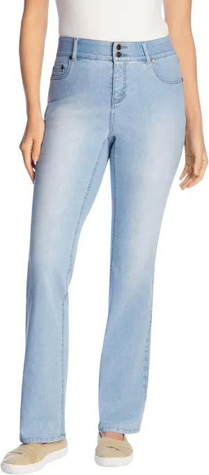 Woman Within Plus Size Secret Solutions; Tummy Smoothing Bootcut Denim Jean