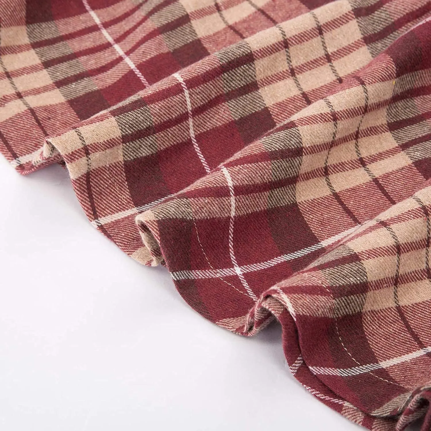 Women Fashion Casual Plaid Skirt Vintage High Waist Pleated Women Skirt Midi Skirts for Women Pleated Mesh Mini