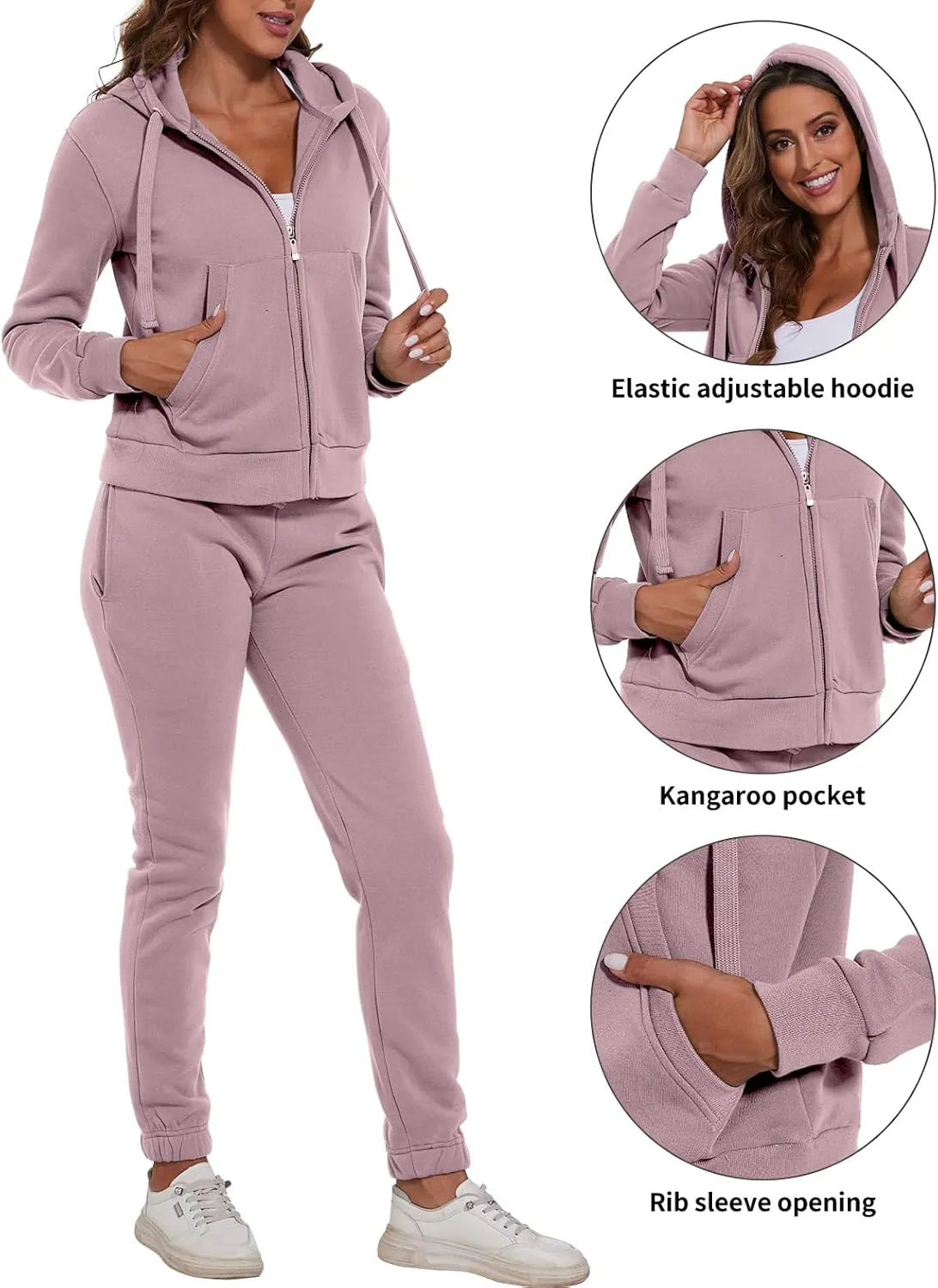 Womens 2 Piece Set Casual Tracksuits Athletic Jogging Sweat Suits Outfits for Women