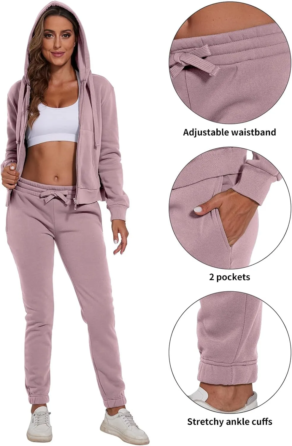 Womens 2 Piece Set Casual Tracksuits Athletic Jogging Sweat Suits Outfits for Women