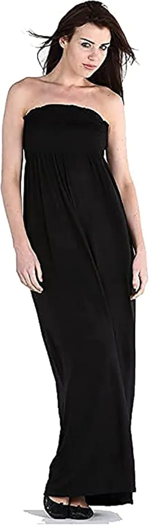 Women's Boob Tube Bandeau Strapless Maxi Dress