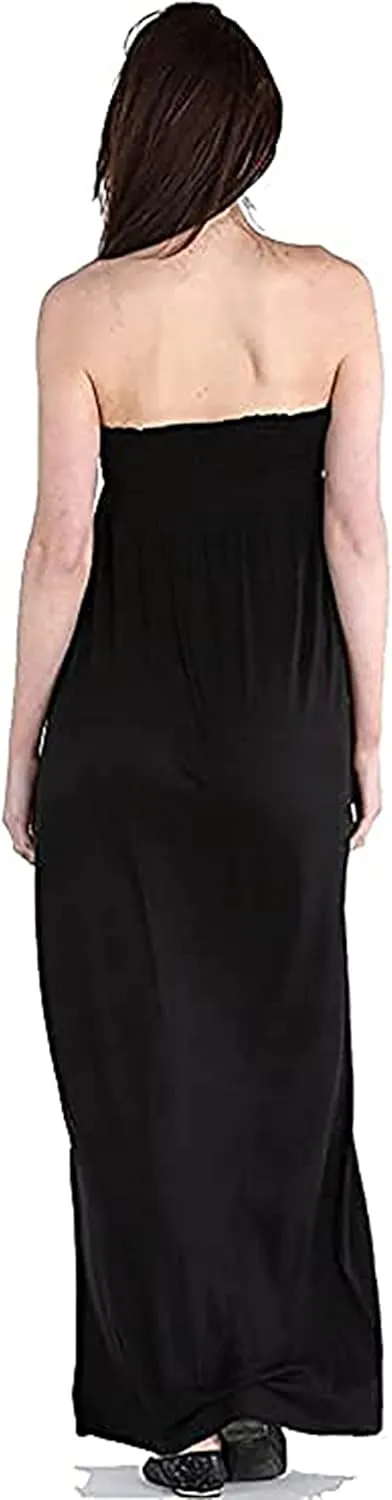 Women's Boob Tube Bandeau Strapless Maxi Dress