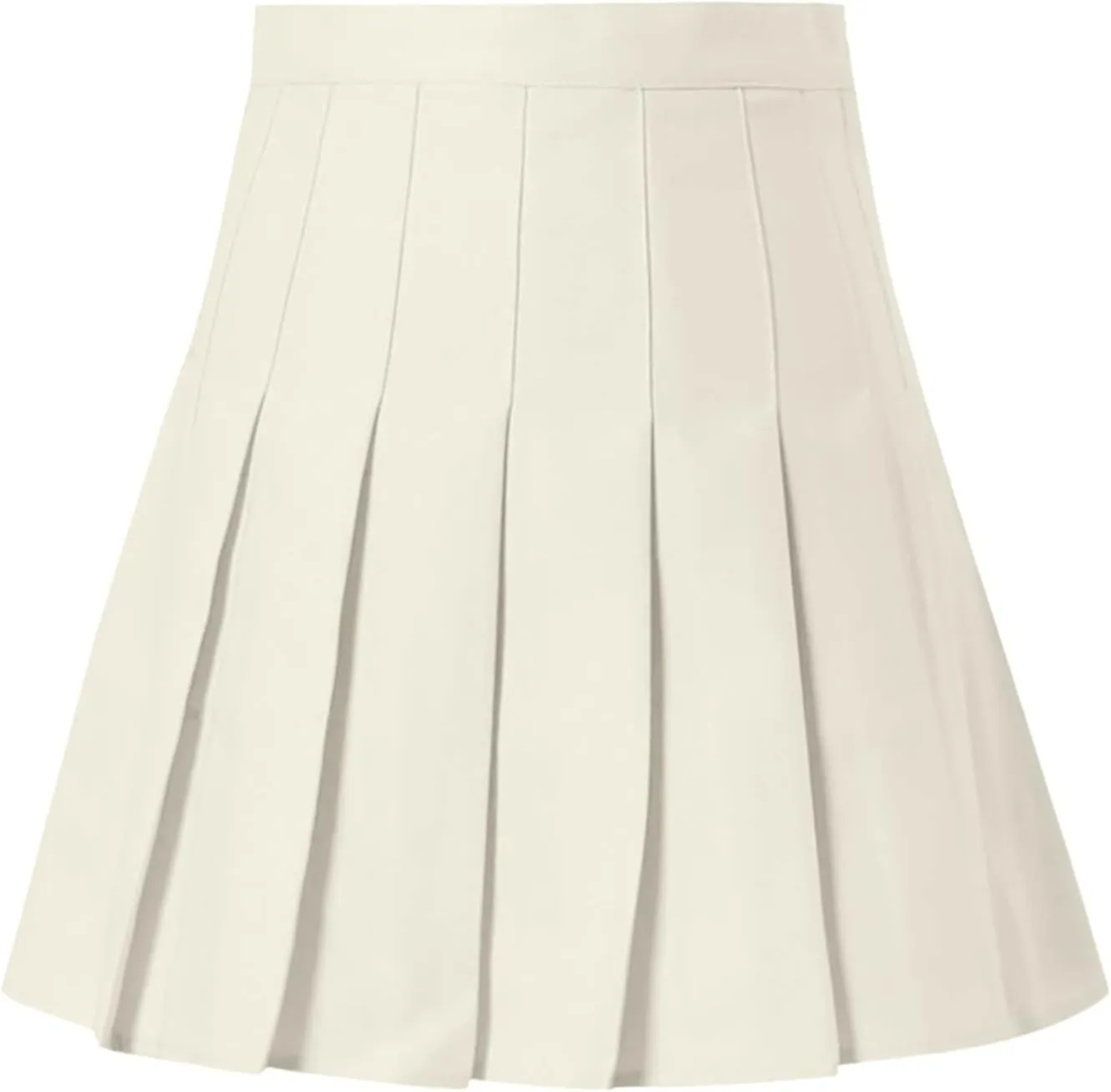 Women's Waist Chain Skirt High Waist Check Pleated Skirt